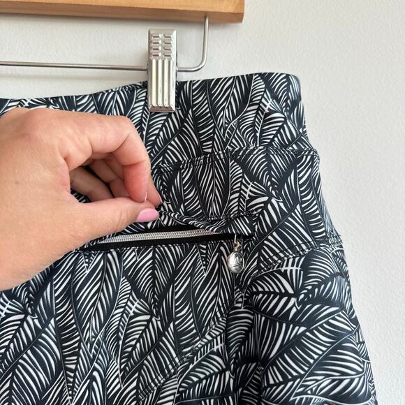 Daily Sports Patterned Layered Mid Rise Pull On Golf Skort Black L - Picture 5 of 6